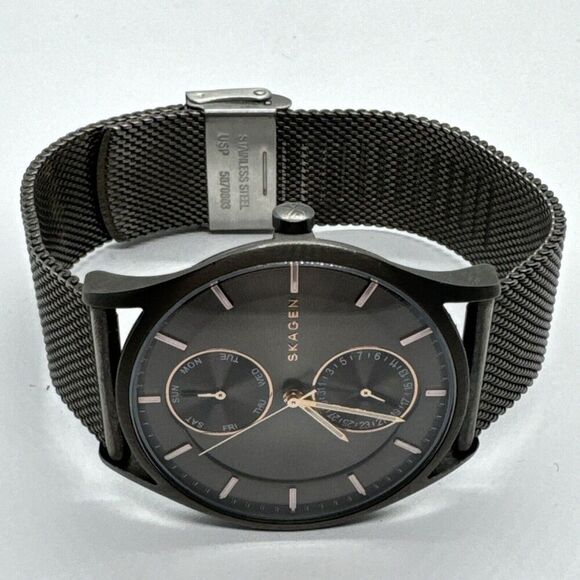 Skagen Holst SKW6180 Women\'s Charcoal Steel Mesh Analog Dial Quartz Watch AEA273 main image 7